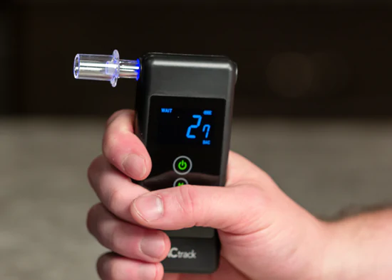Handheld PBT device that the police use to obtain someone's blood alcohol content