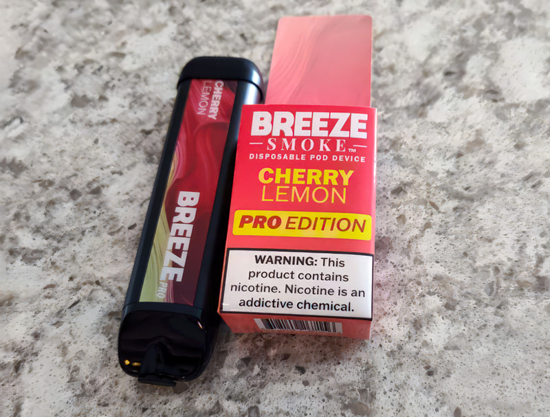A cherry lemon flavored electronic cigarette used for vaping in the State of Michigan